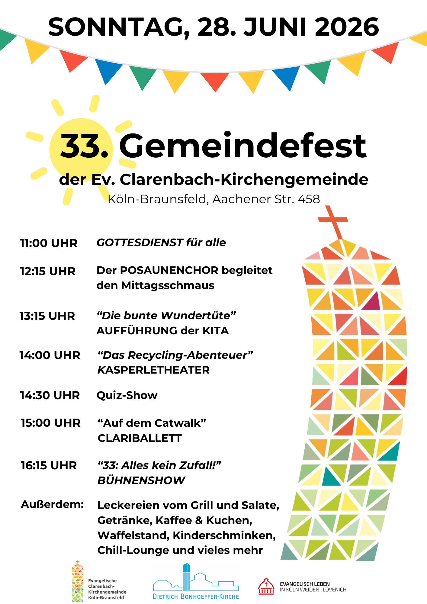 Du betrachtest gerade Unser 33. Gemeindefest in Braunsfeld am Sonntag, 28. Juni 2026.